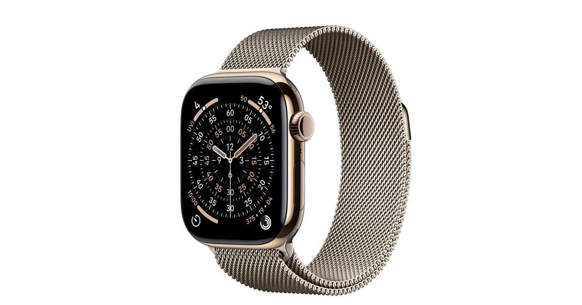 Apple Watch Series 11 GPS + Cellular 42mm Natural Titanium Case with Natural Milanese Loop